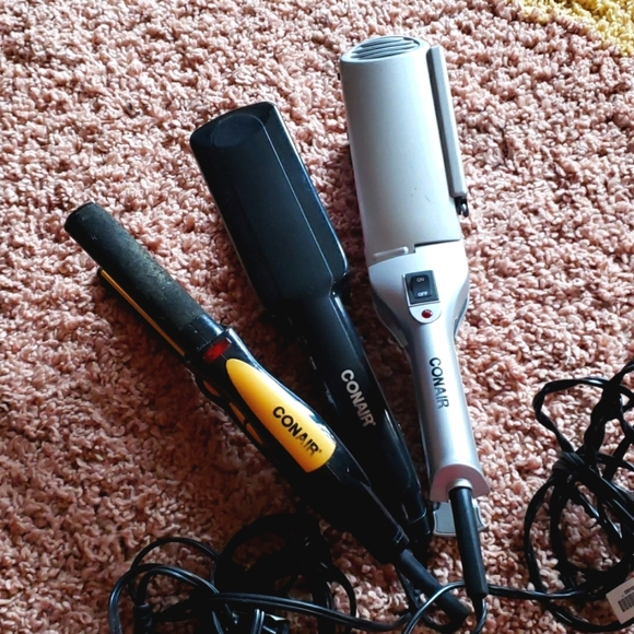 Conair Flat Iron Hair Bundle of 3 Tools - Picture 1 of 14